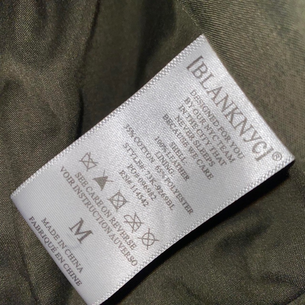 Blank NYC Olive Leather Jacket - Picture 4 of 5
